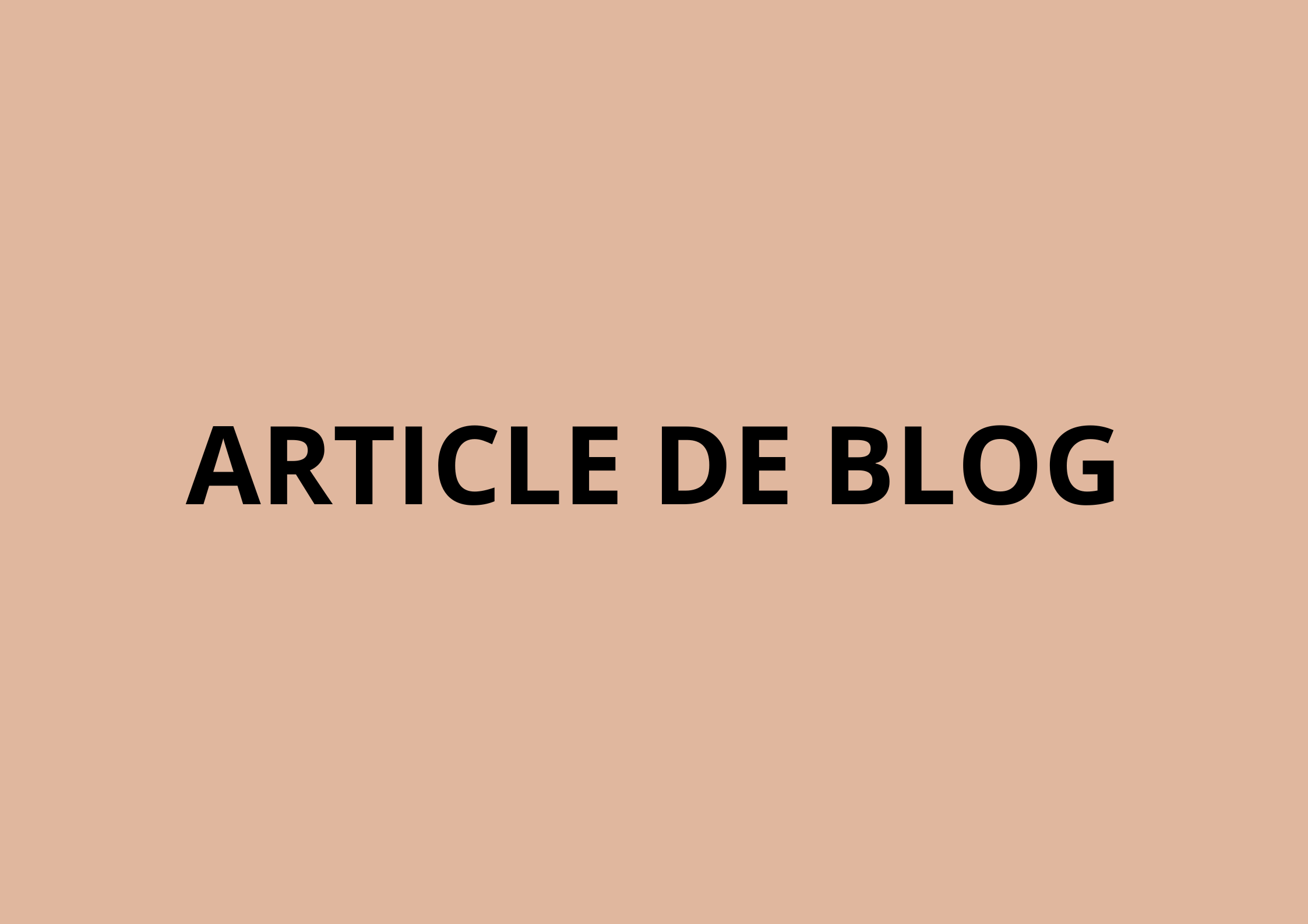 Article de blog