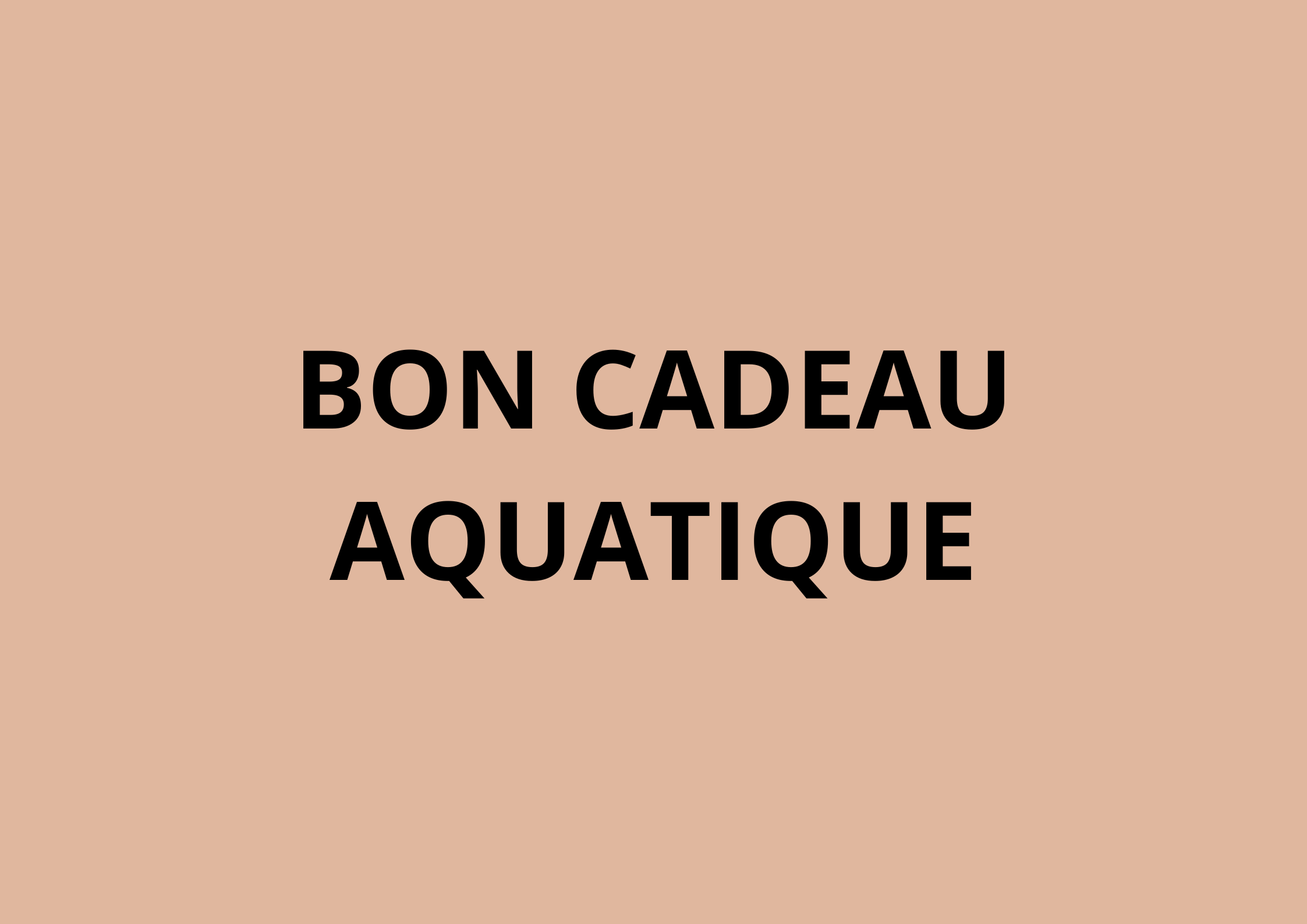 Bon cadeau aquatique